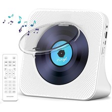Desktop CD Player with Dual HiFi Speaker, Bluetooth, Remote Control,LCD Display