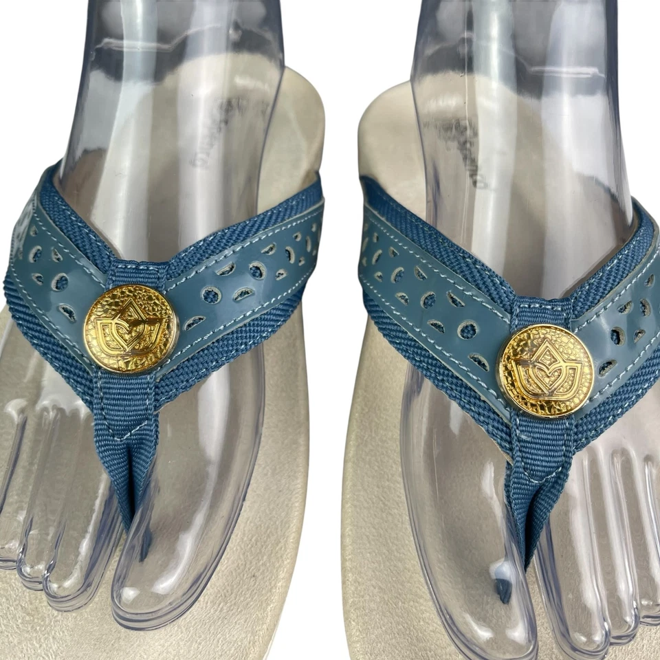 Sandalias para mujer Spenco talla 11 anchas de cuero azul chanclas ortopédicas sin cordones” Foto 3 de 4