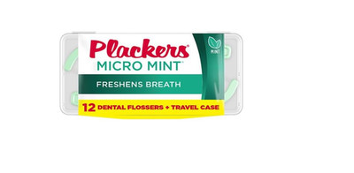 ''Plackers Micro Mint Flossers Travel Case, Pack of 12 12 Count (Pack 12) ''