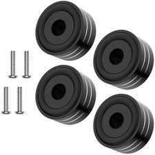 HiFi Absorber Füße Lautsprecher Gerätefüße Aluminium Schwarz 40mm