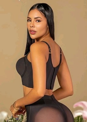 34DD Stagmi Best Push Up Back Smoothing Black Colombian Faja Magic Bra Full Cup!
