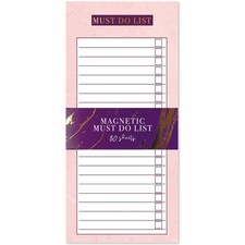 Calm Thoughts Magnetic To Do List - Shopping Pad Notes Fridge Freezer Lined