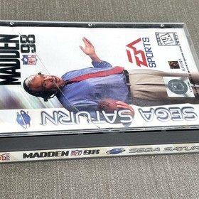 Madden NFL 98 Sega Saturn, 1997 Authentic Game TESTED Works Case Damaged