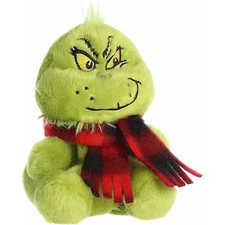 Aurora World Plush - Dr. Seuss Palm Pals - GRINCH WITH SCARF (5 inch) - New