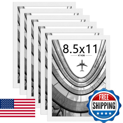 KTKDE 8.5x11 Picture Frame set of 6, Certificate Document Frame Diploma Frames W