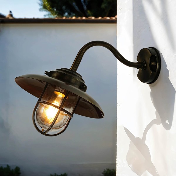 Wandleuchte Messing Glas IP43 Rostfrei Maritimer Stil AußEnlampe Balkon Haus Hof-image
