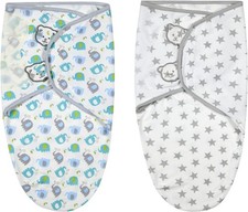 Vicloon Pucksack Baby, 2er Pack (3-5 Monate) L Wickel-Decke aus 100%