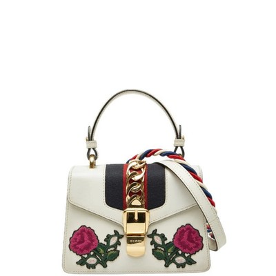 Gucci Sylvie Sherry Line Rose Applique Mini Handbag Shoulder Bag 2... GZl1hbn5