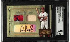 2004 Donruss Playoff Prime Cuts II Albert Pujols Sign Combo Material #5 5/5 9.5