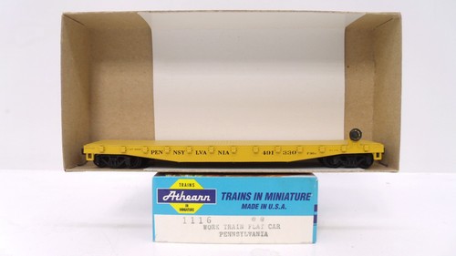 Tren de trabajo Athearn HO Pennsylvania PRR Rd 491330 vagón de tren plano 1116 con KD ¿NUEVO? | Condition: Used