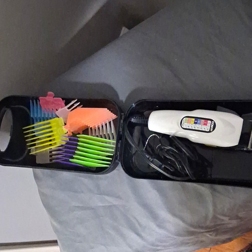 Conair Corded Electric Hair Clipper Set w/ Case, Color Guide Combs #1-#5