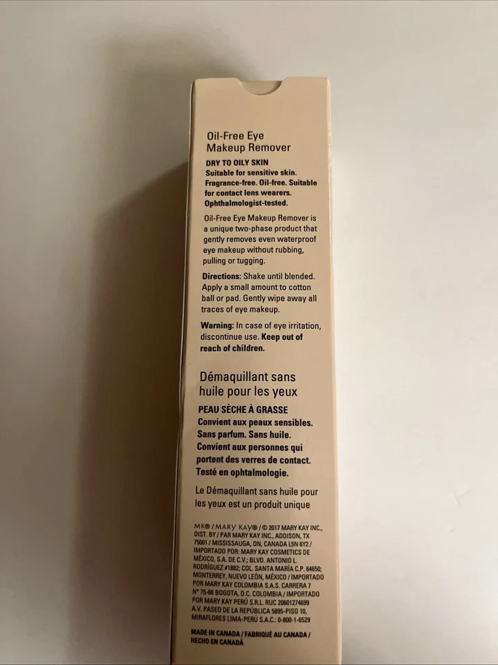 Desmaquillante de ojos Mary Kay sin aceite - 3,7 oz. ~ Descontinuado ~ Envío gratuito ~ Nuevo en caja Foto 3 de 3