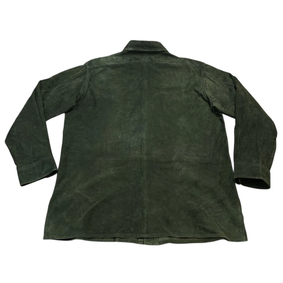 Pre 2012 Ralph Lauren Verde Gamuza Ultra Suave Camisa Chaqueta Para Hombre Mediana Foto 2 de 4