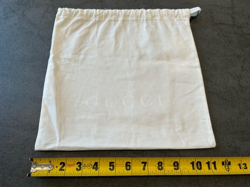 GUCCI Dust Bag White Handle Logo Cotton Gift Storage Bag 11 X 11 Inch