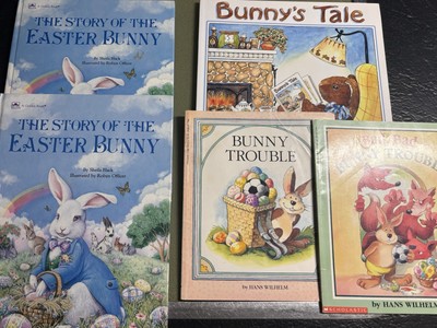 Lot of 5 Children's Easter Spring Egg Bunny Picture Books Classroom Homeschool