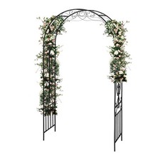 Garden Arch Trellis - Outdoor Metal Wedding Arbor, for Climbing Plants, Vines