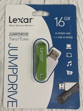 Lexar 16GB Hi-Speed USB JumpDrive Twist Turn Flash Drive Black New