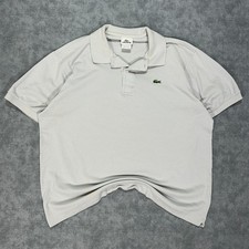 Lacoste classic fit preppy casual minimalist grey polo shirt mens size 6 L 