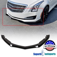 Fits 2015-2018 Cadillac Ats 3pc Glossy Black Front Bumper Spoiler Lip