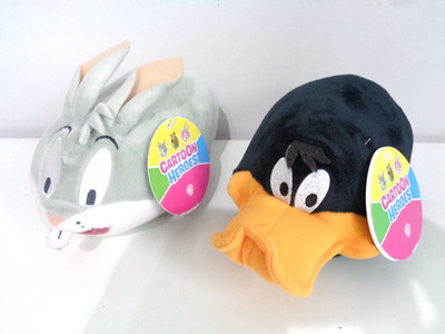 Looney Tunes Paar Tsum Tsum weiche Plüschtiere Daffy Duck und Bugs Bunny NEU