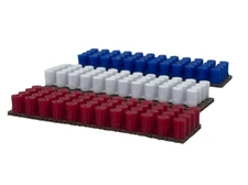 Red, White and Blue USA (3) 55gal Barrel or Drum loads + Pallets - N Scale 1:160