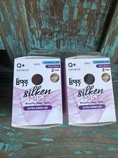 New L’eggs Silken Mist Control Top Tights Sun Beige Ultra Sheer Q+ 2 Boxes/4 Pr