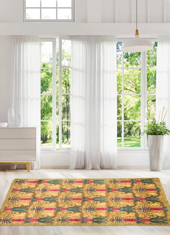 4'1" x 5'8" Hand Knotted Area Rug Traditional Oriental Wool Carpet - Image 2 of 4