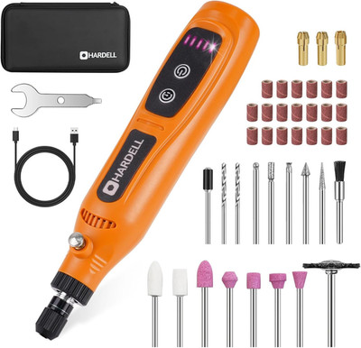 HARDELL Mini Cordless Rotary Tool 4V, 5-Speed Rotary Tool Kit with 42 Accessorie