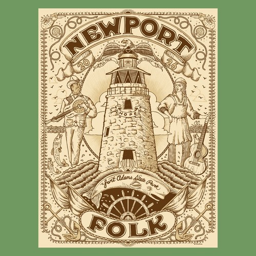 Newport Folk Festival 2026 poster - Brand New, Authentic