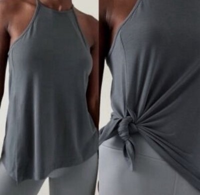 Athleta Essence Explore Tank NWT XS Gray Flowy Athletic Camisole