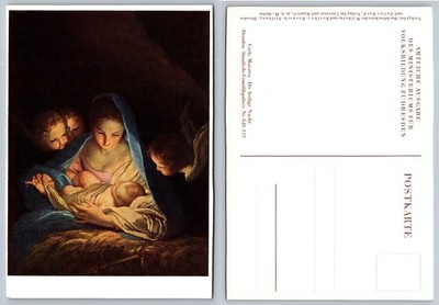 Carlo Maratta The Holy Night Dresden Art Gallery Vintage Postcard