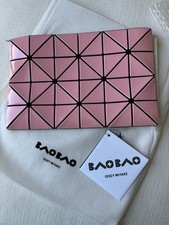 NWT Bao Bao Issey Miyake Geometric Pouch Made in Japan Pink Bi-Color
