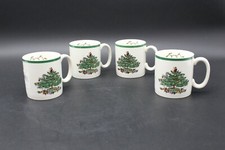 Vintage Spode Christmas Tree Coffee Cups England Set of 4 cups S3324-A12