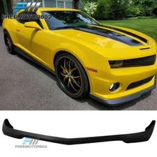 For 10-13 Chevy Camaro LTS LS LT V6 Front Bumper Lip Spoiler SS Style Black PU