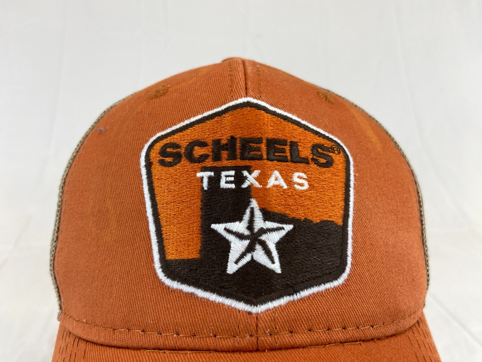Scheels Texas Baseball Hat Snapback Cap Orange Ou… - image 2