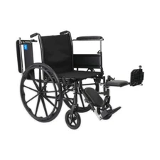 K3 Guardian 16" Wheelchair/Height-Adjustable Full-Length Arms/Elevating Leg Rest