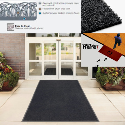 Absperrmatte|Schmutzfänger Easy-Clean Jet-waschbar|Nicht abwerfend Outdoor|NICOMAN 