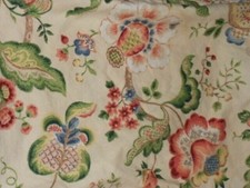 floral ruffled pillow sham 30" x 22" piping TWO