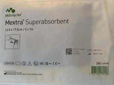 Molnlycke Mextra Superabsorbent Wound Dressing 5'' x 7'', 610100, Lot of 10