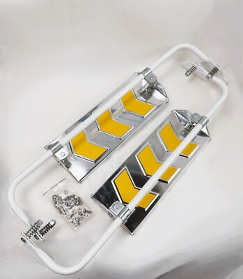 6  x 16  Yellow Chevron Step Van Mirror Assembly Set Retrac 604710