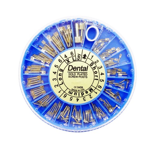 120/240Pcs Dental Root Canal Pins Conical Screw Posts Gold Plated/Titanium/SS - Picture 8 of 18