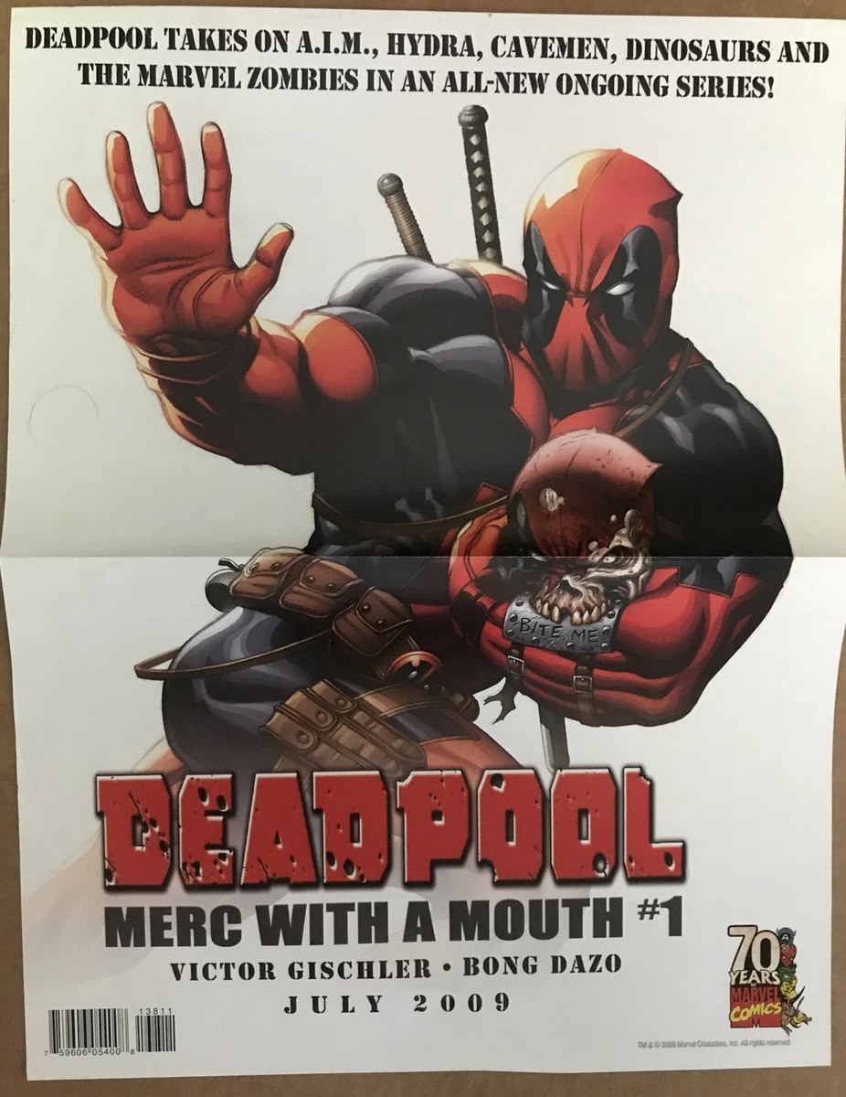 DEADPOOL MERC WITH A MOUTH MARVEL PROMO POSTER (NEW) 2009 | eBay