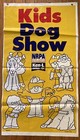 1979 Ken-L Ration Kids Dog Show Vinyl Sign - Cartoon Fido Snausages Dogs RARE  — photo 1