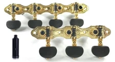 7 string classical gold color free friction guitar machine head peg 406GK7-E2-S4