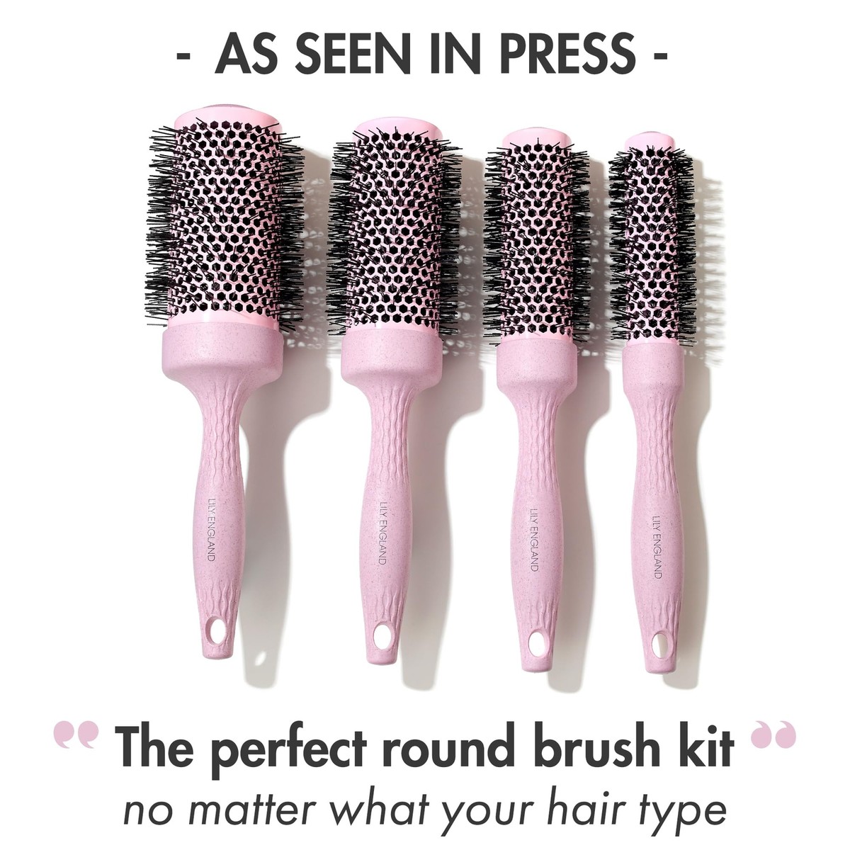 Professional Round Hair Brush Set 4-Piece Blow Dry Kit with Comb Amazon.com : Round Brush Set for Blow Drying- 4 in 1 Round  main image 3
