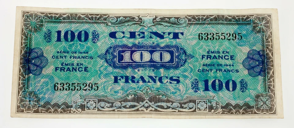 Lot of 6 France Notes Miscellaneous VF to XF Condition 1944 - 1985 - Image 3 of 4