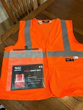 Walls Work Wear XL 3M Reflective Class 2 Level Vest Orange Hunting Safety