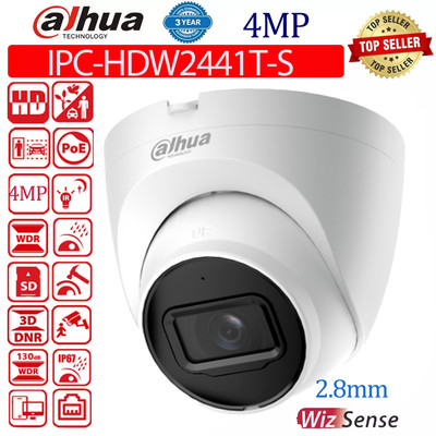 Dahua IPC-HDW2441T-S 4MP IR Eyeball WizSense Network Camera SMD Plus H.265 IP67