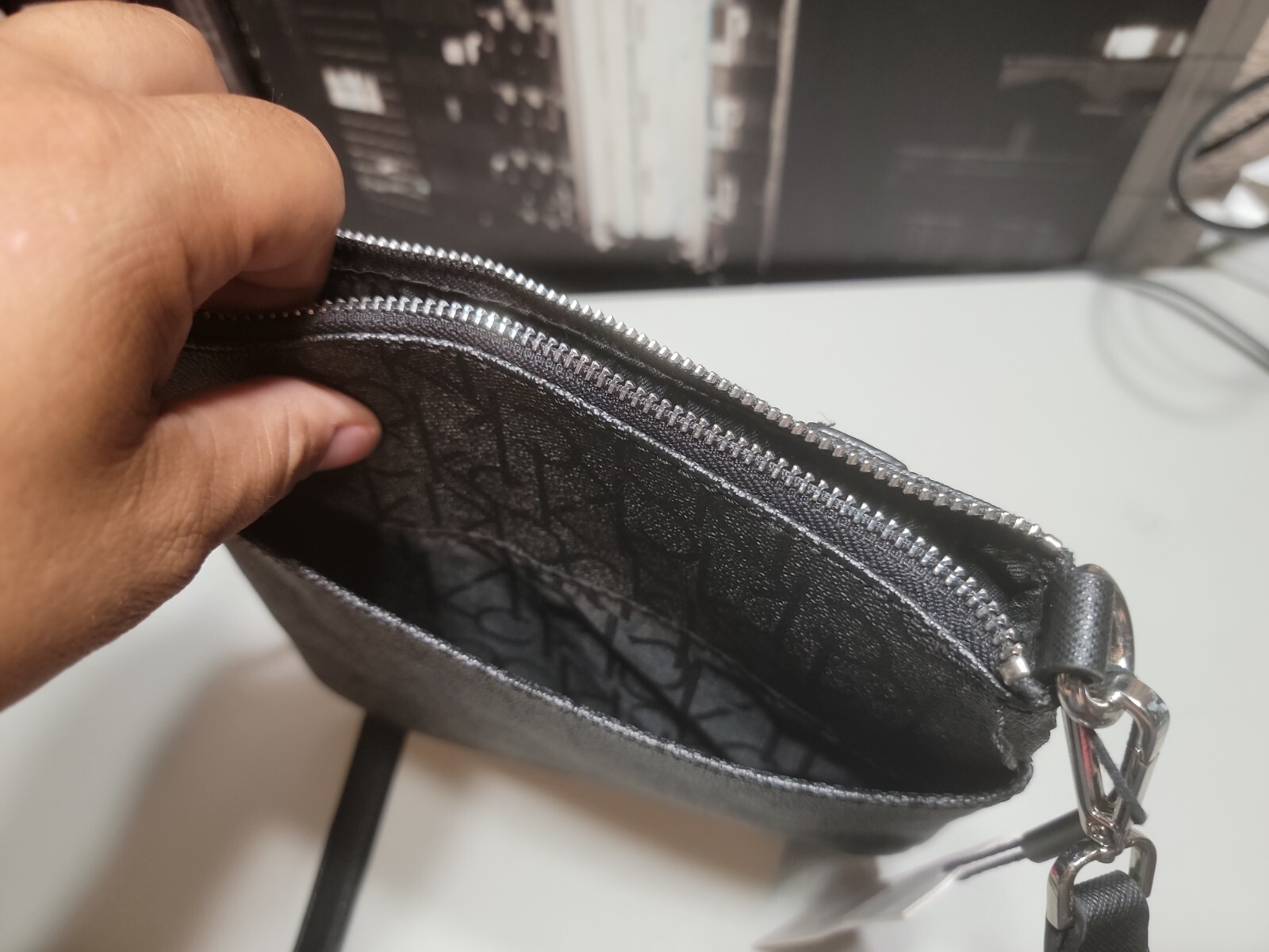 NEW Calvin Klein Small Black Crossbody Hand Bag MSRP $118