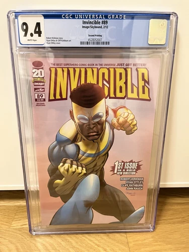 Invincible 89 - CGC 9.4 WP, Image Key 2nd Print Variant Cover, Very Low Printed